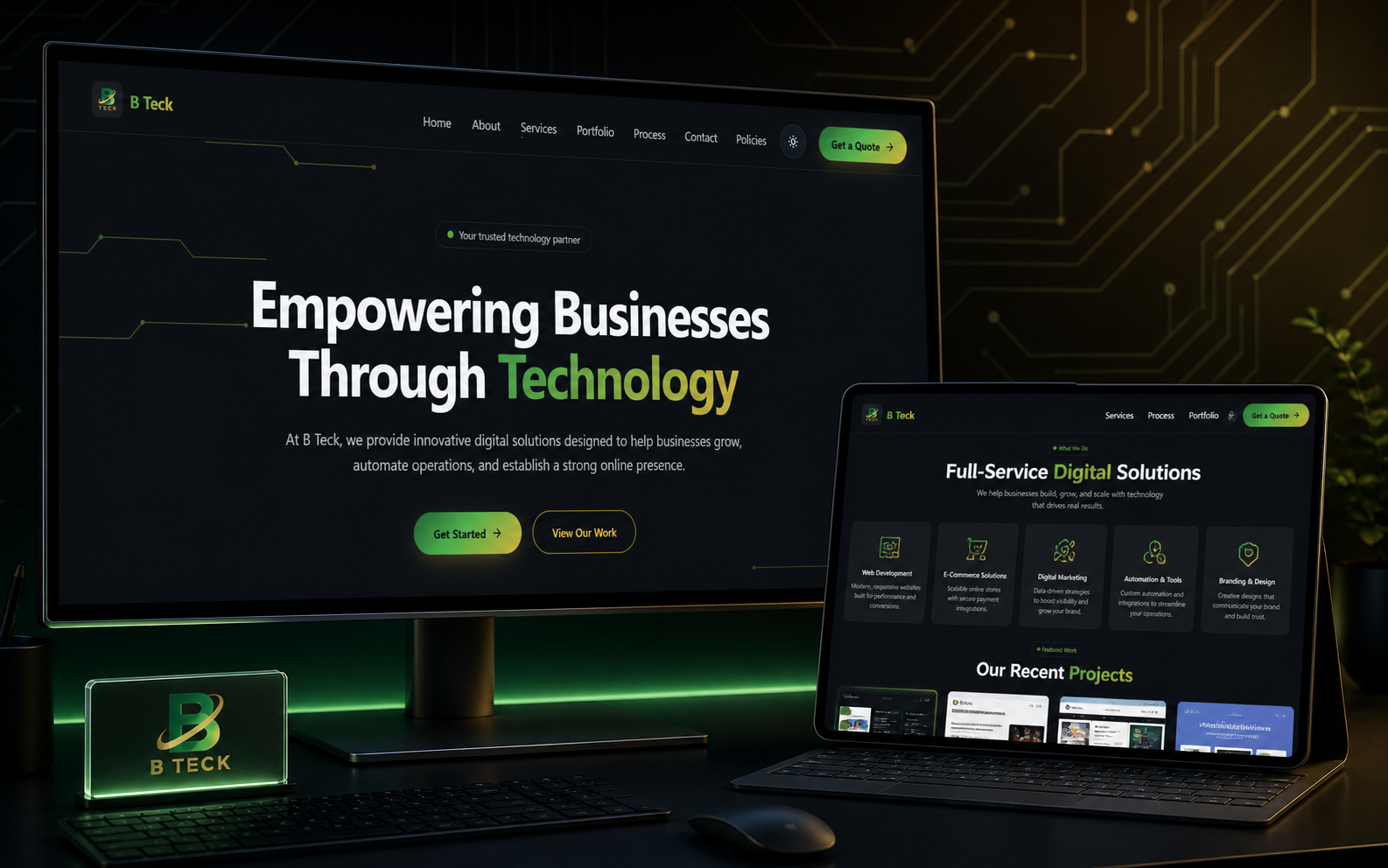 B Teck interface preview